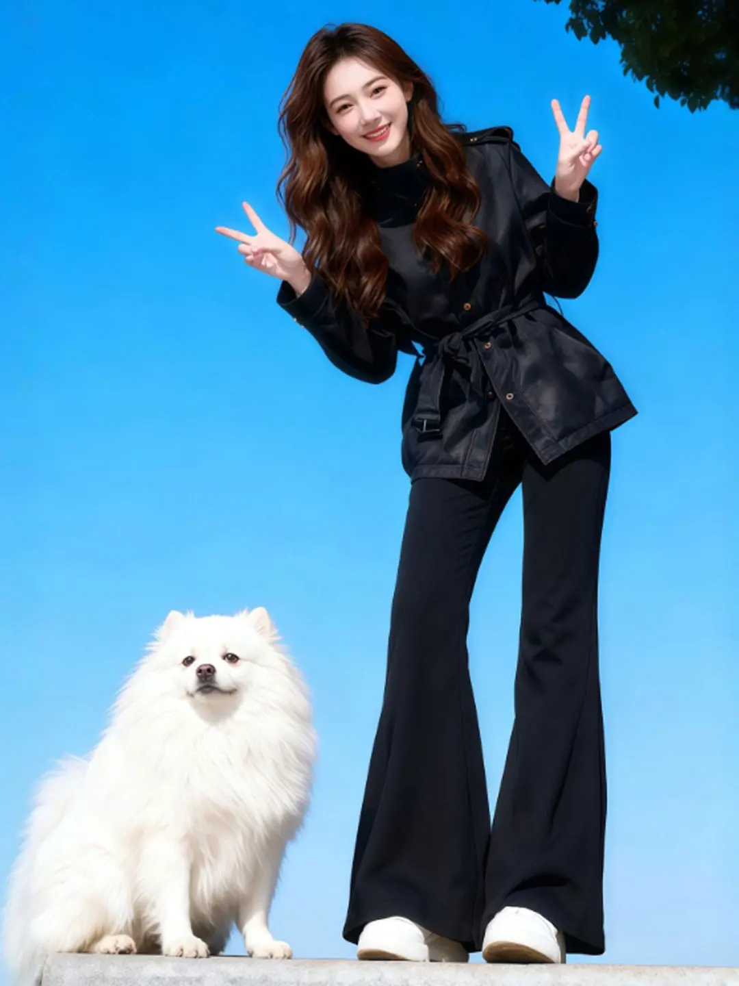 Jaqueta Retro de Couro PU com Cintura Ajustada, Ajuste Slim, Moda Gentil, Roupa de Inverno para Mulheres Jovens