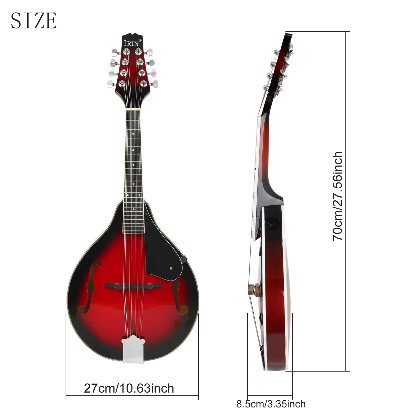IRIN Mandolin Eight Sets Of Double String Structures Solid Wood Material Suitable For Performance Grading And Practice ME-28