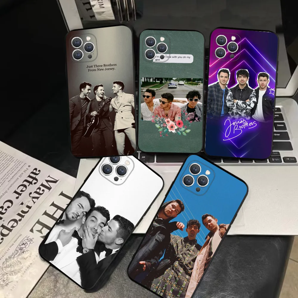 Band J-Jonas B- Brothers  Phone Case For iPhone 16,15,14,13,12,11,Pro,X,XS,Max,XR,Plus,Mini Soft Black Cover