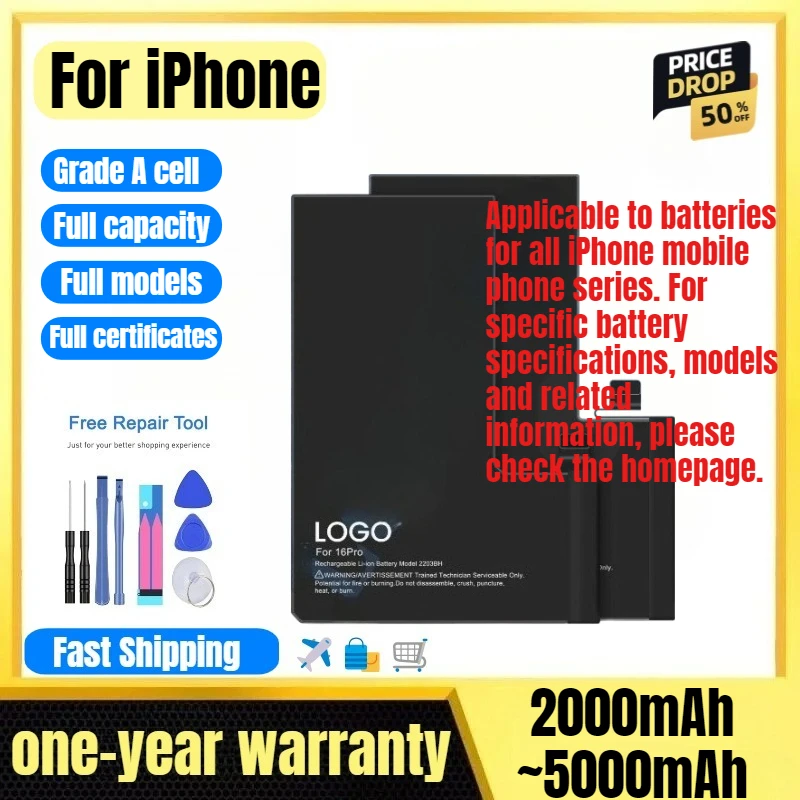 

Battery for IPhone 5/6/6P/6S/6SP/7/7P/8/8P/X/XS/XSM/XR/11/11Pro/11PM/12/12mini/12Pro/12PM/13/13mini/13Pro/13PM/14/14P/14Pro/14PM