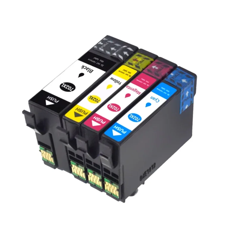 4 Packs 702XL 702 T702 T702XL Ink Cartridge Replacement use for Epson Workforce Pro WF-3720 WF-3725 WF-3730 WF-3733 DWF printer