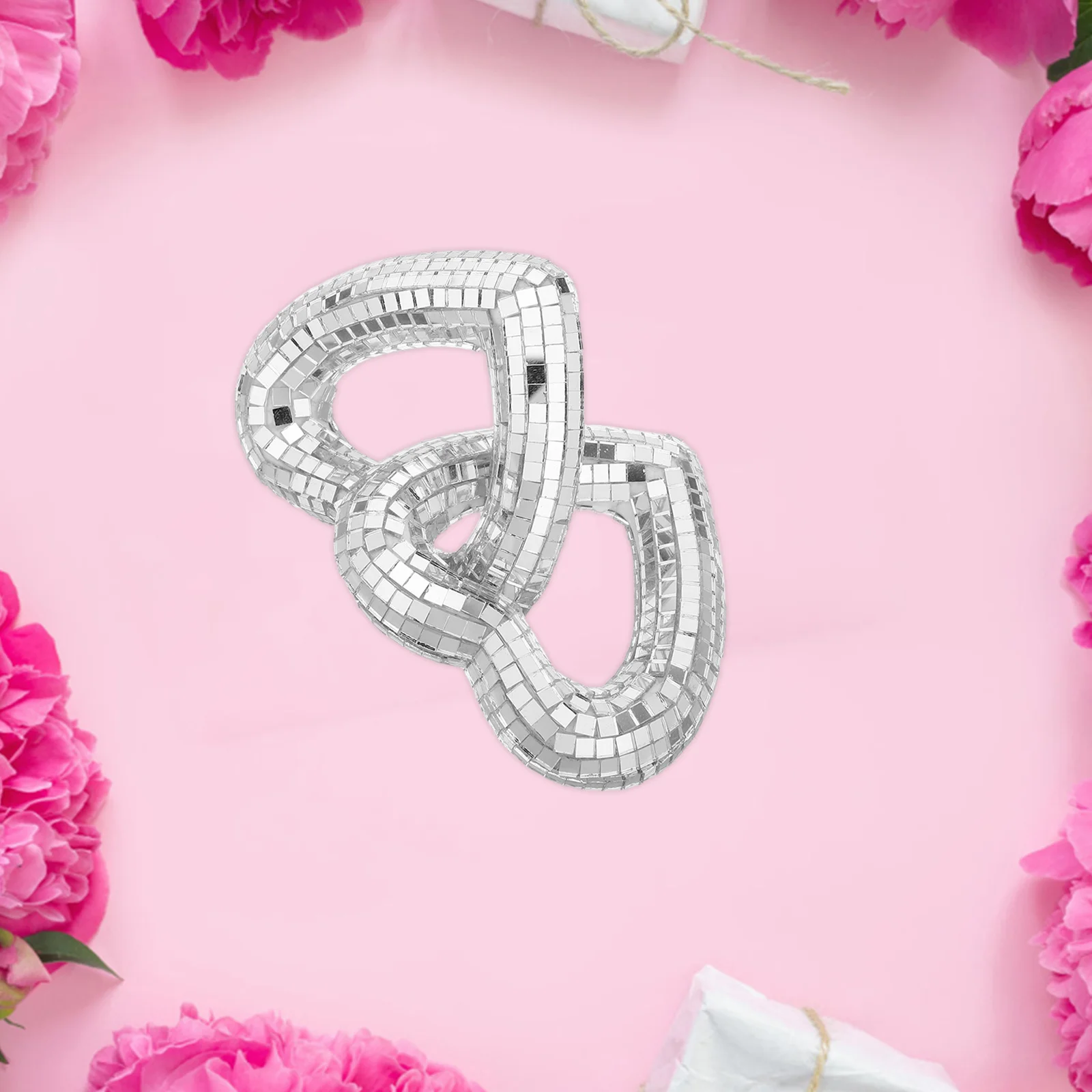 

Heart Shaped Hanging Disco Ornament - Brilliant Reflective Surface for Light Scattering - Stylish Office Bedroom Living Room