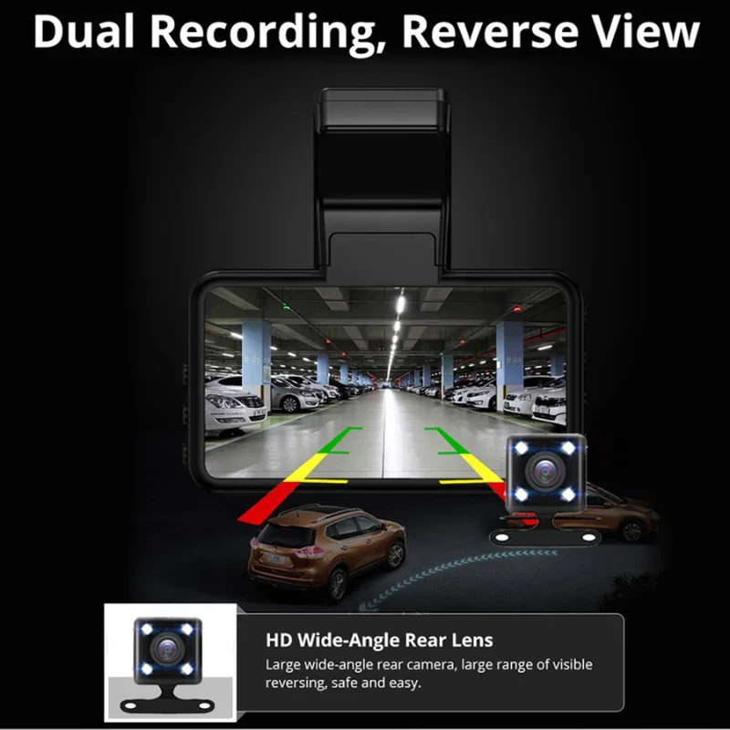 For XIAOMI Dash Cam Car DVR HD 1296P Camera Dual Lens Video Recorder Black Box Cycle Dashcam Built in GPS With WiFi G-Sensor