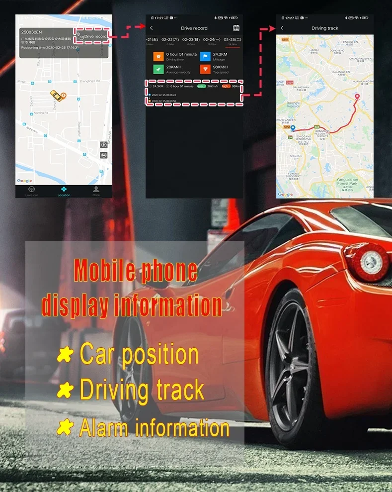 DropShipping Smart LCD Key Remote Tracking Device Mobile Phone App Control Smart Remote Starter Car Engine Start Stop