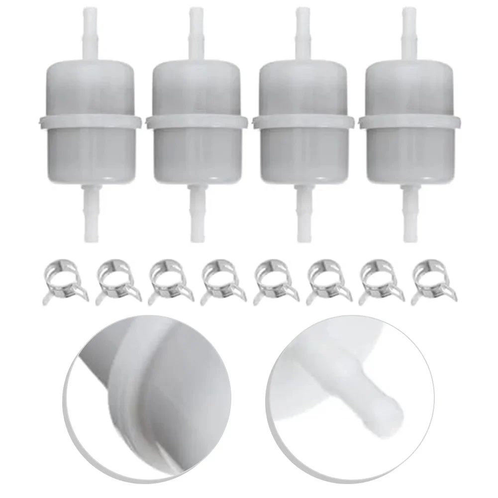 

4pcs Engines Fuel Filter With 8pcs Clips For 24 050 13-S1/24 050 02-S/24 050 10-S1 For CH Serie For Kohler= CH20 CH20S Trimmer