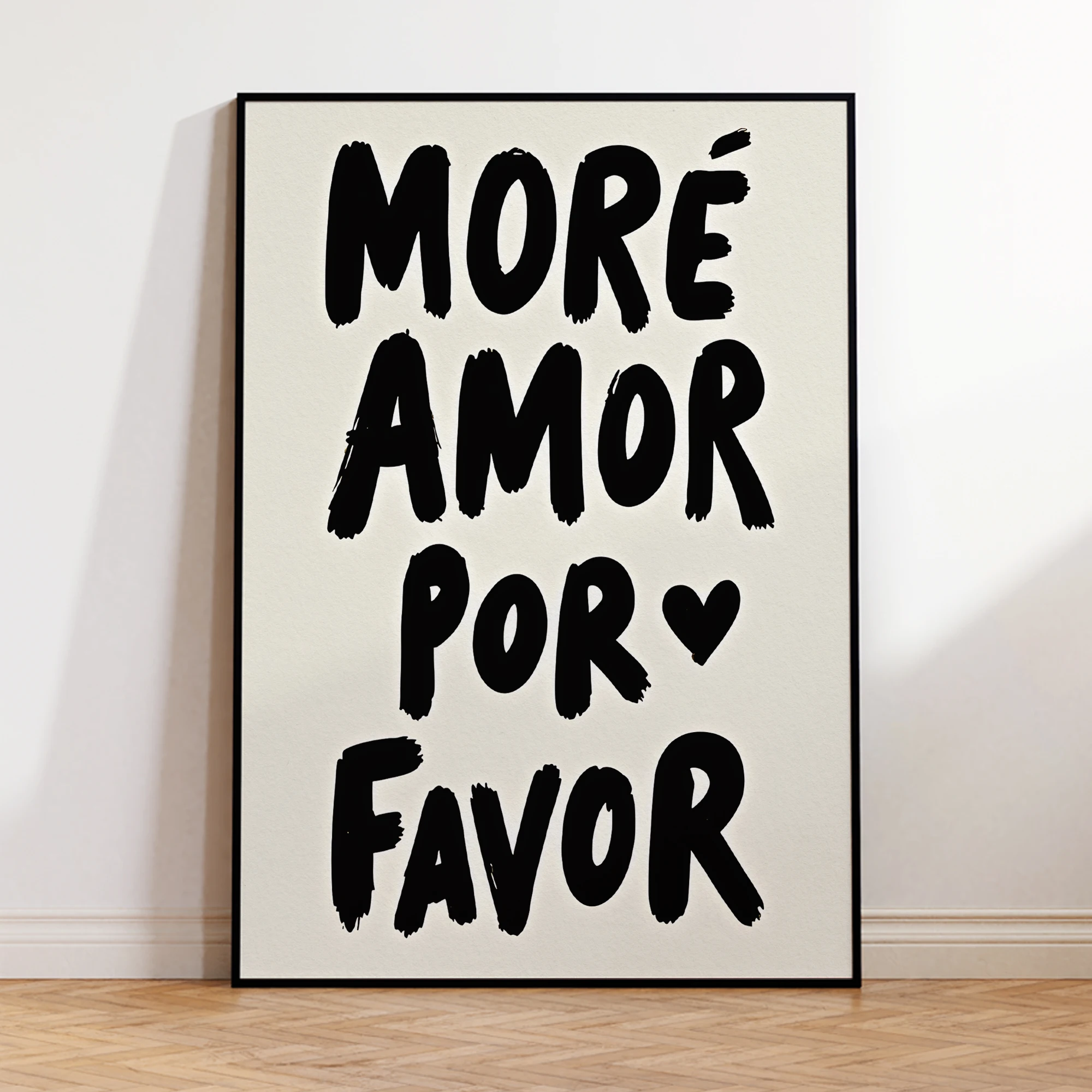 Minimalist Romanticism More Amor Por Favor Quotes Wall Art Prints Canvas Painting Poster Picture For Living Room Home Decor