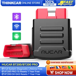 MUCAR BT200 OBD2 Car scanner diagnostic tool 15 Reset Oil SAS Full System engine Diagnosis Lifetime Free Update Auto Code Reader