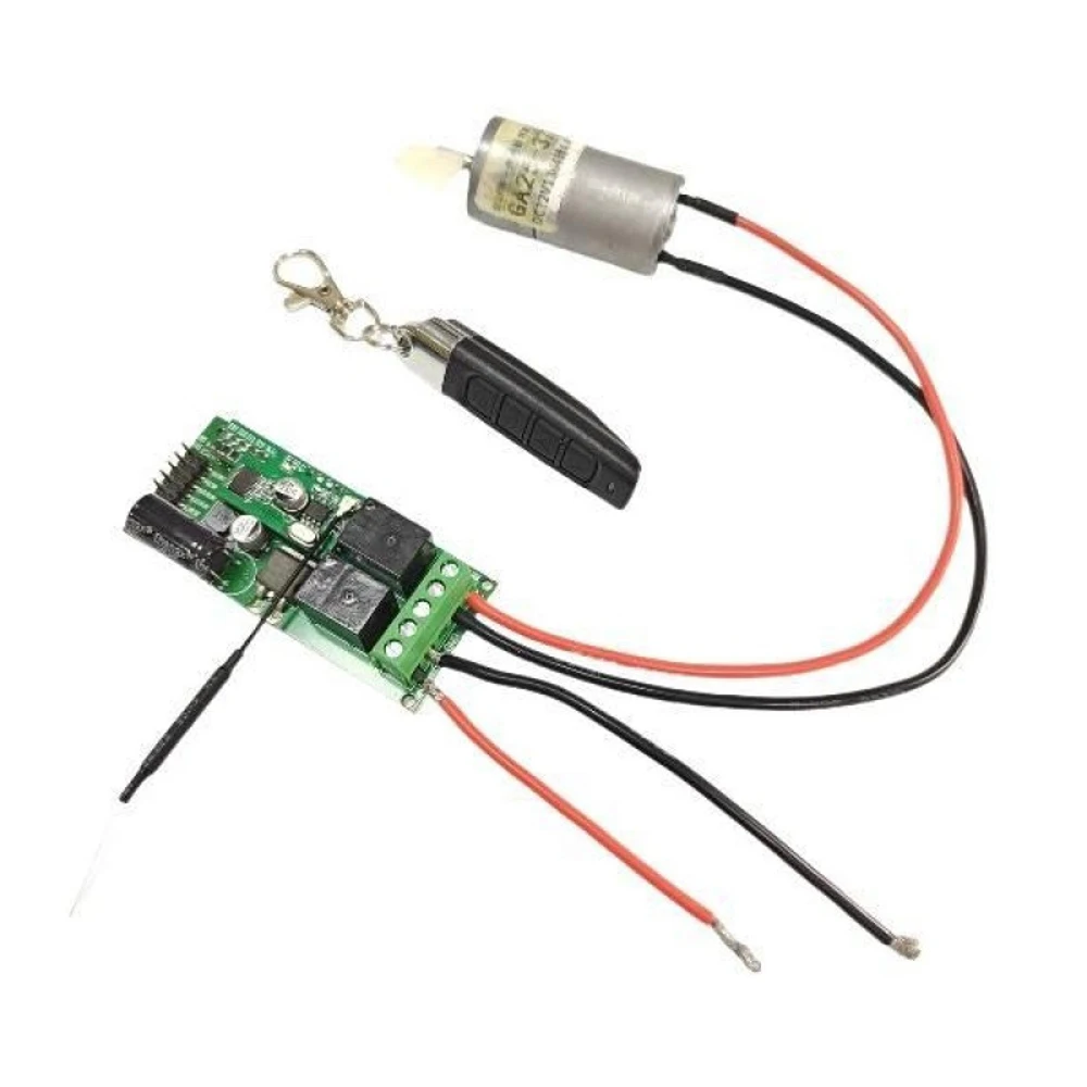 433MHz Wireless Remote Control DC Brushed Motor Driver 5V-60V Forward Reverse Controller Self-Locking Jog Mode For Smart Curtain