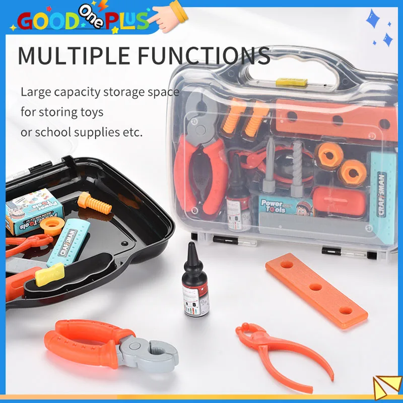 Kids Toolbox Kits Simulated Repair Tool Set Pretend Play House Toy Set with Toy Screwdriver for Kids Christmas Party Montessori