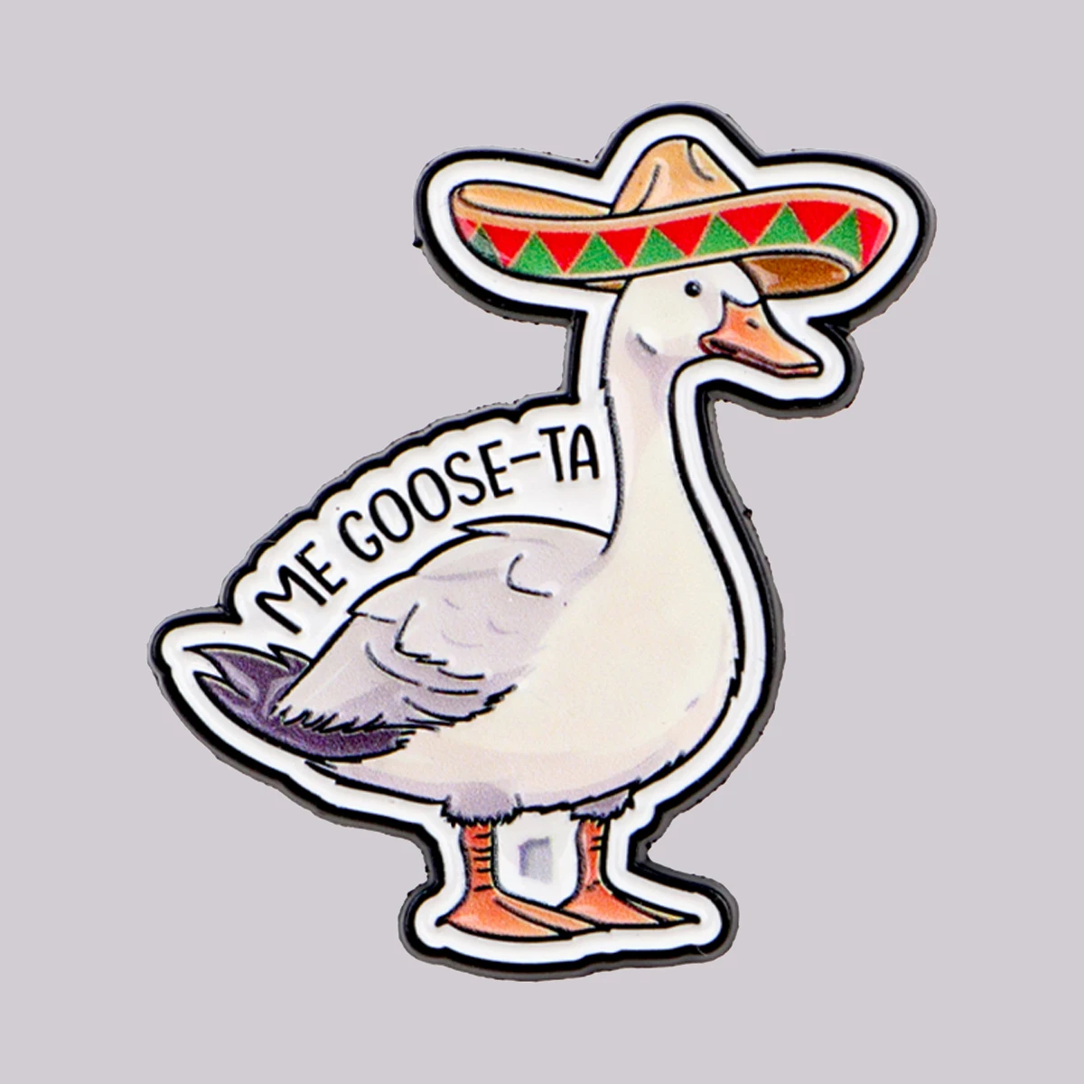 المكسيكي مضحك الإسبانية أوزة المينا دبوس التلبيب دبابيس لحقائب الظهر دبابيس للنساء مجوهرات بأشكال حيوانات اكسسوارات الأصدقاء هدية