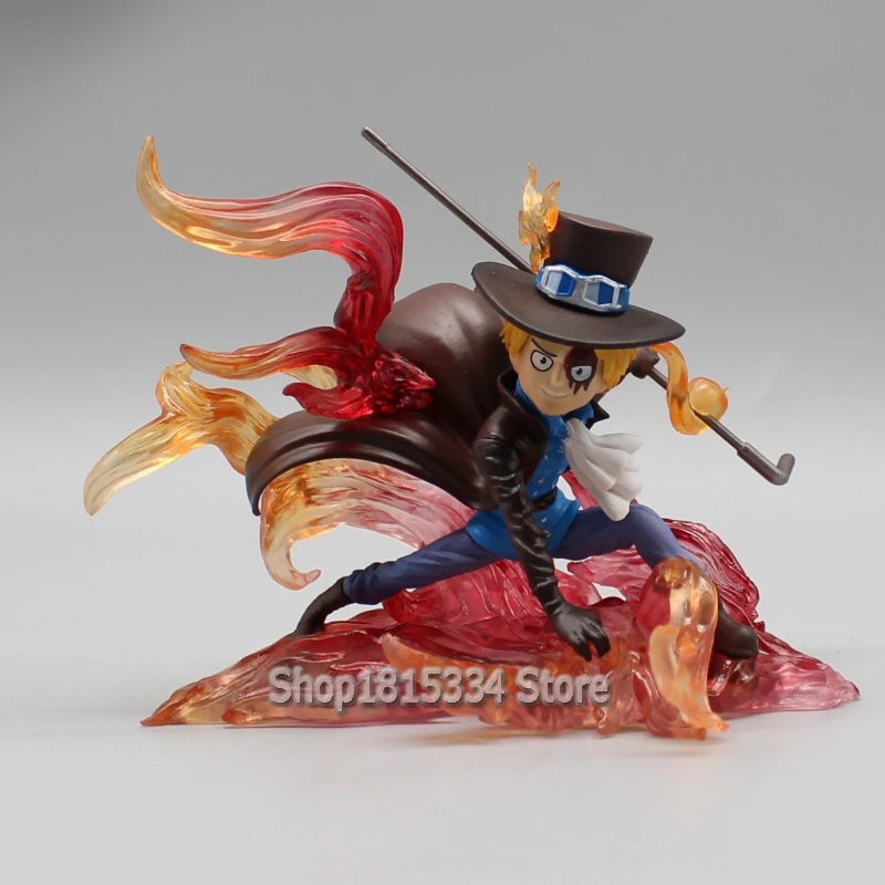 Anime sabo ace figuras de uma peça portgas · d · ace figuras de ação uma peça 10cm pvc modelo coleção brinquedos decoração de mesa presentes