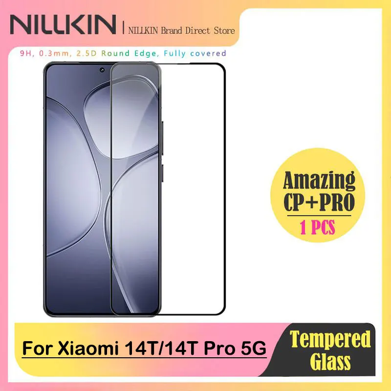 

Защитная пленка из закаленного стекла NILLKIN для Xiaomi 14T/14T Pro, устойчивая к взрыву, устойчивая к царапинам, полное покрытие, ультратонкая HD-пленка