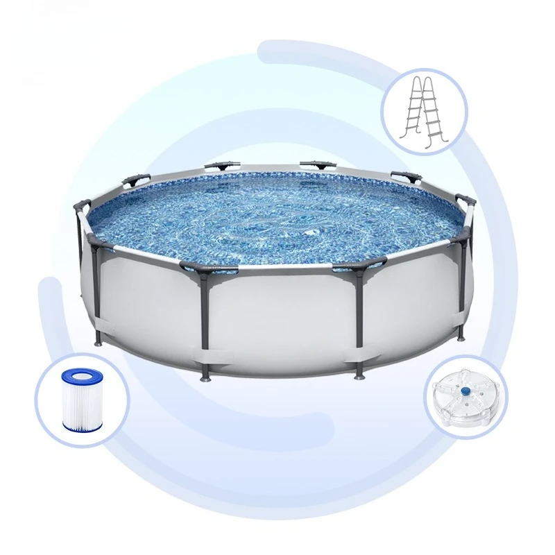 

Metal Frame Swimming Pool Family Round Steel Ground Round Frame Adult Swimming Pool
