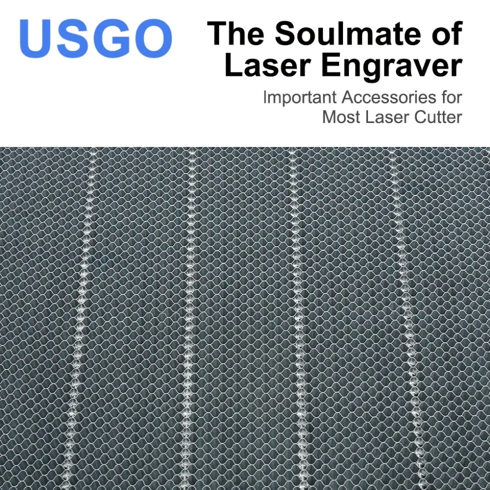 USGO طاولة عمل على شكل قرص العسل بمقياس 500*500 مللي متر XTool D1 Pro/D1 مجموعة لوحة العمل لآلة قطع النقش بالليزر CO2