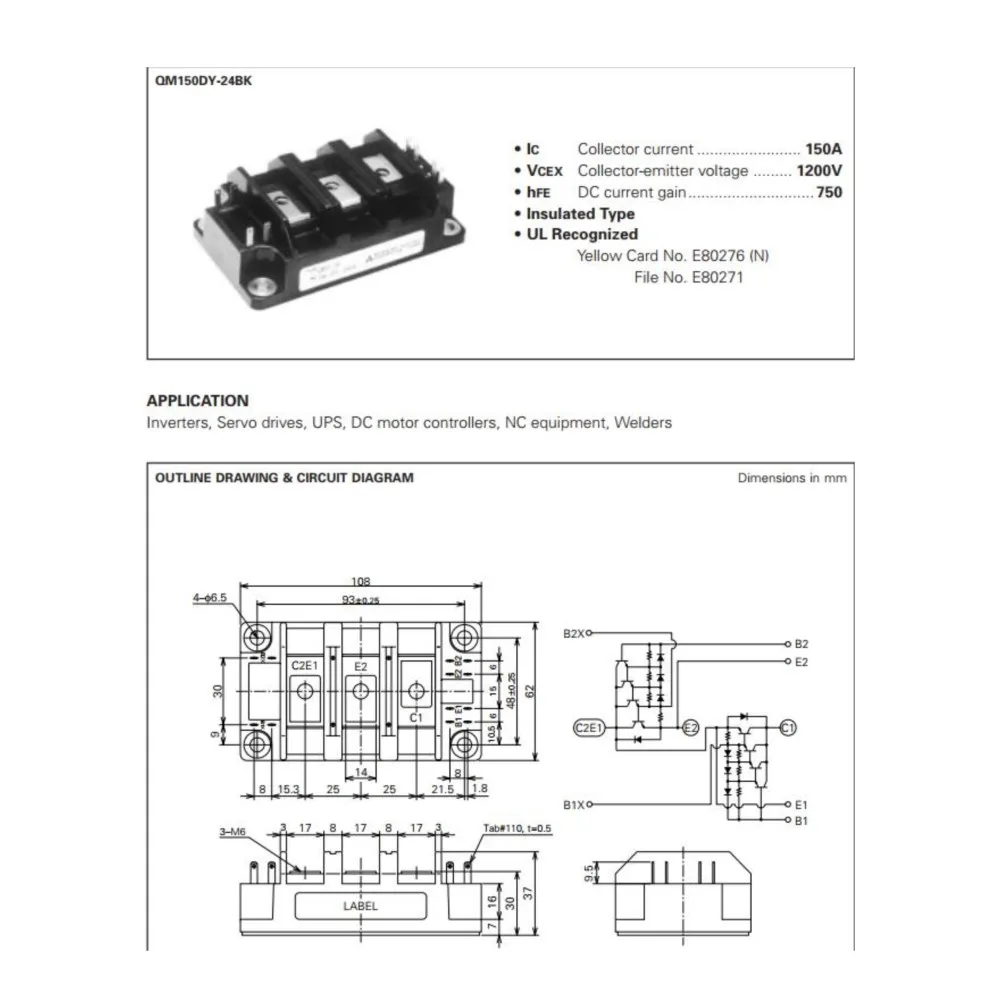 QM150DY-24BK NOUVEAU MODULE