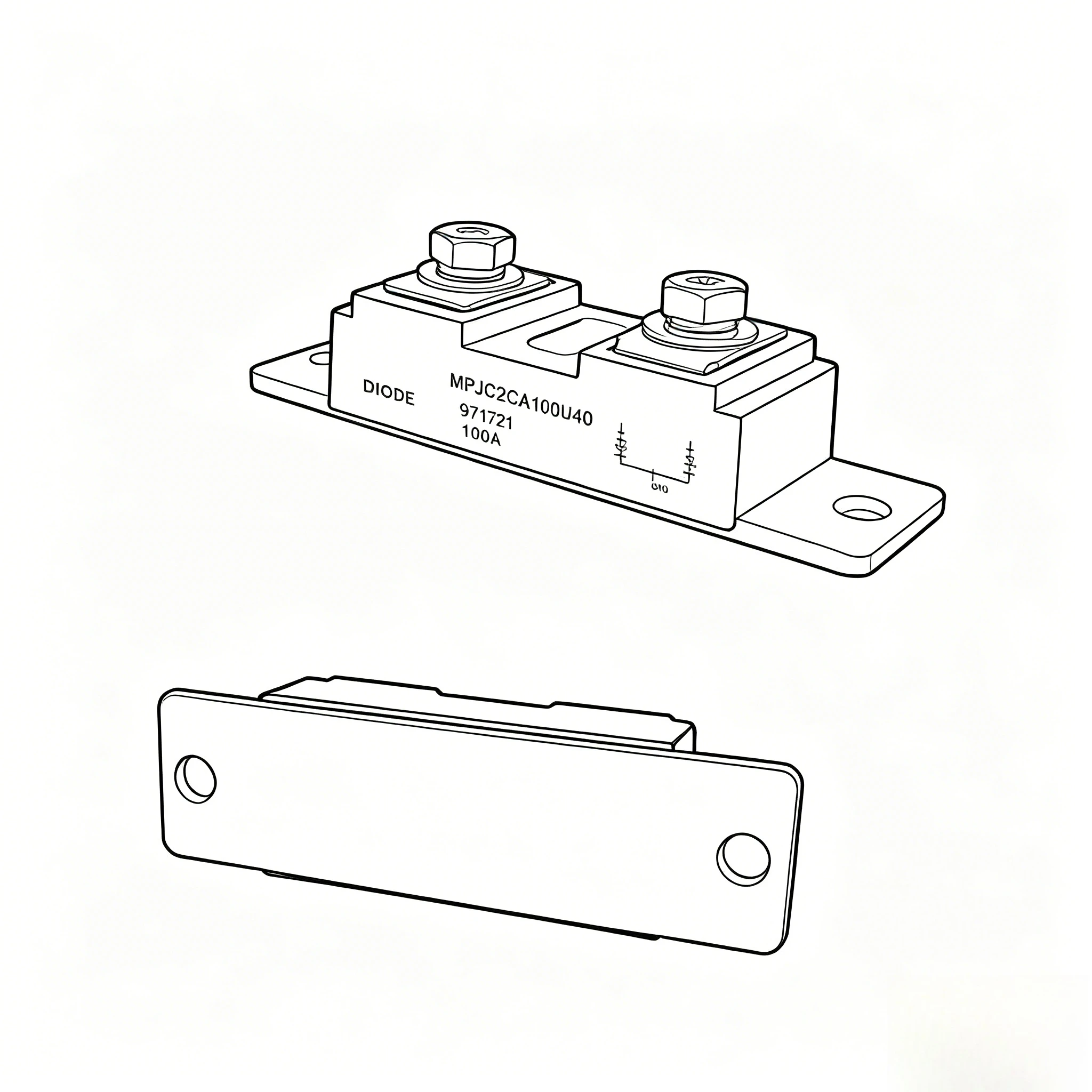 DH2F100N4S DH2F150N4S DH2F200N4S Fast recovery diode MPJC2CA100U40 MPJC2CA200U40 100A 150A 200A 400V  Diode Rectifier Module