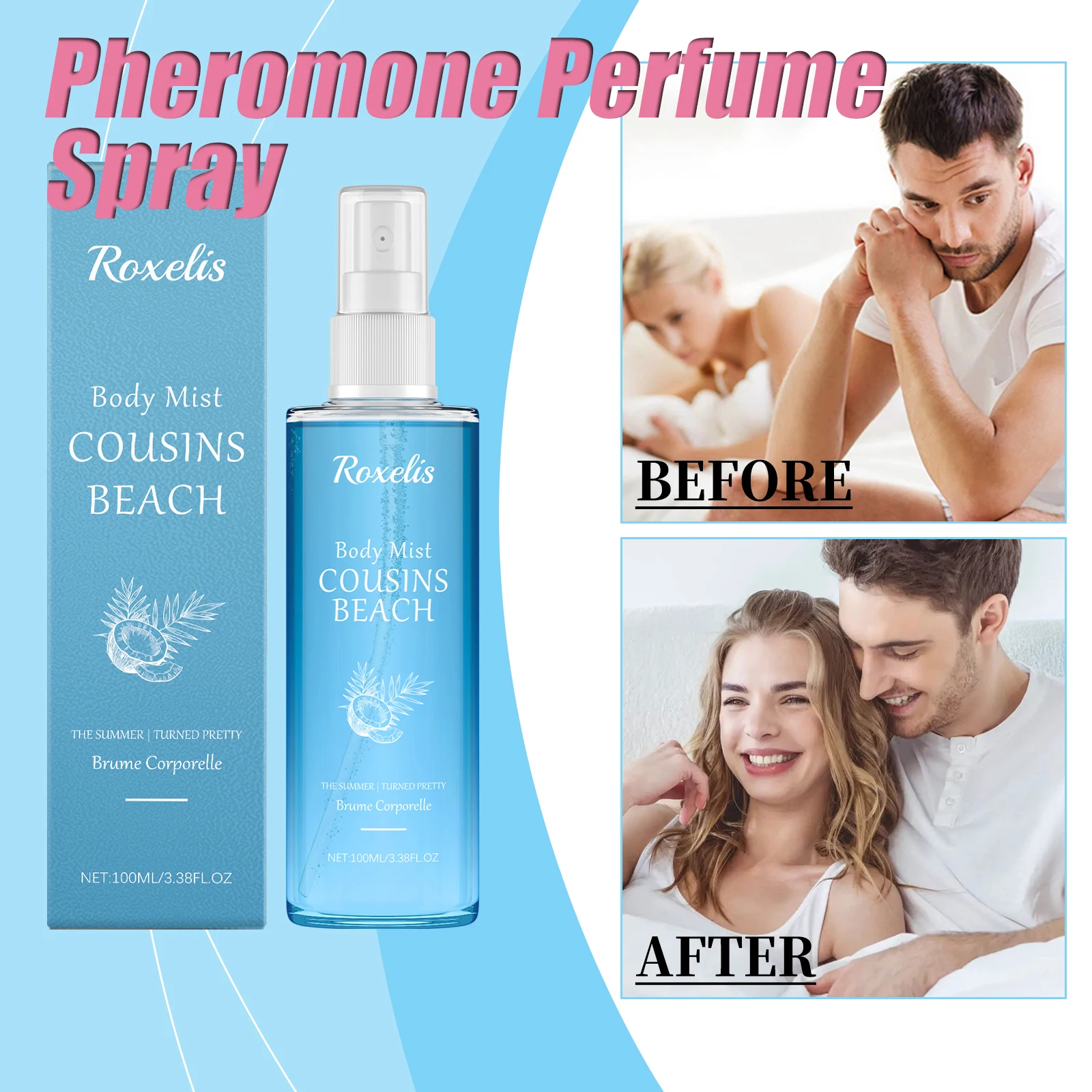

Perfume for Men Women Perfume Lasting Fragrance Irresistible Floral Fruity Light Fragrance Women's Portable Perfume Spray 100ml