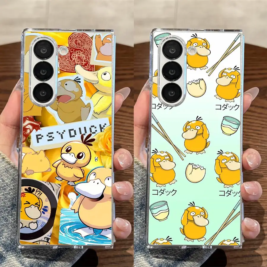 Japanese Anime Cute Pikachu Hard Phone Cover Case for Samsung Galaxy ZFold6 ZFold3 Z Fold 7 6 5 4 3 ZFold7 ZFold4 ZFold5