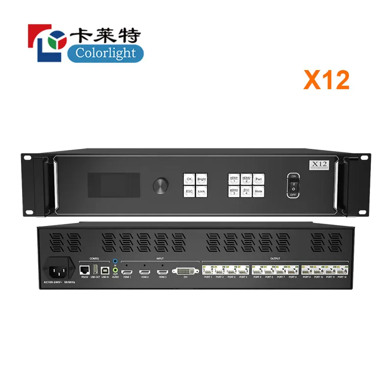 Colorlight X12 LED Video Processor Professional Control System Supports Seamless Switching Multi Window Display