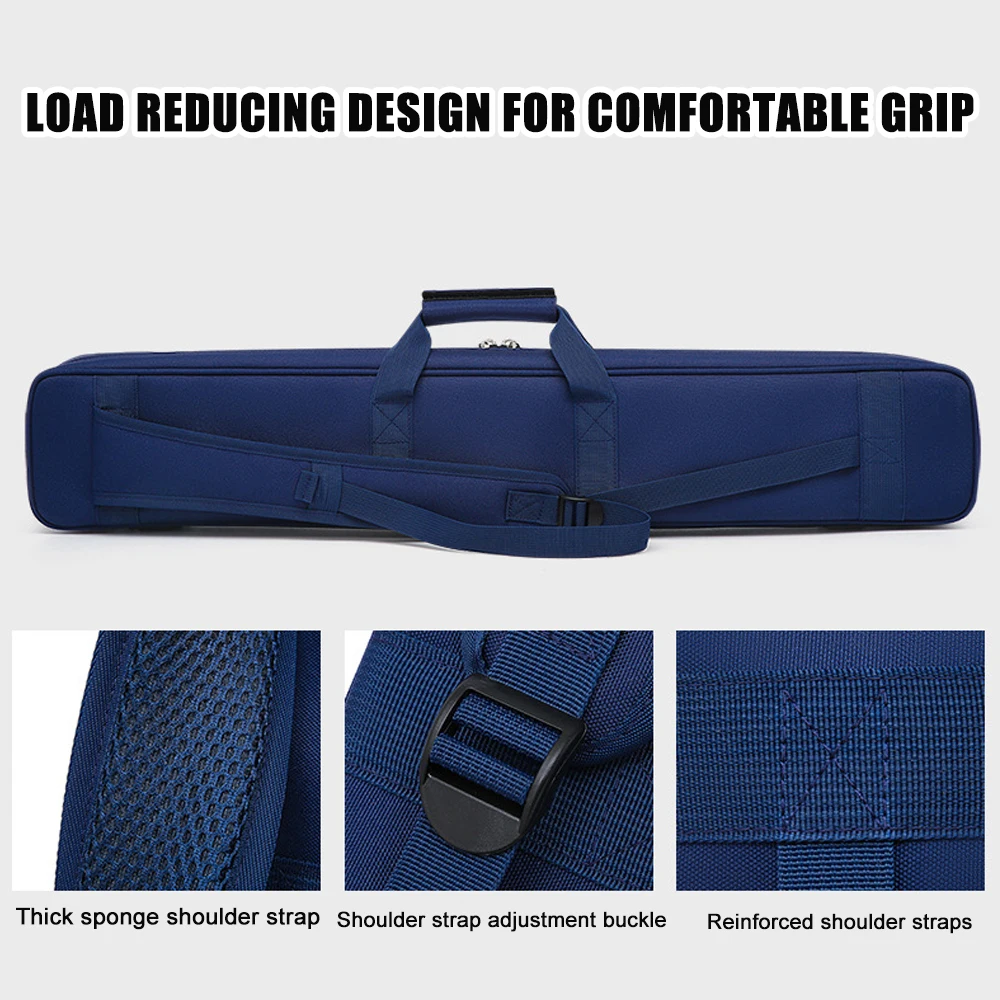 1PC Pool Stick Case 3x4,Sturdy Polyester Pool Cue Carry Bag with Shoulder Strap Handle,Soft Billiard Cue Sling Bag for MenWomen