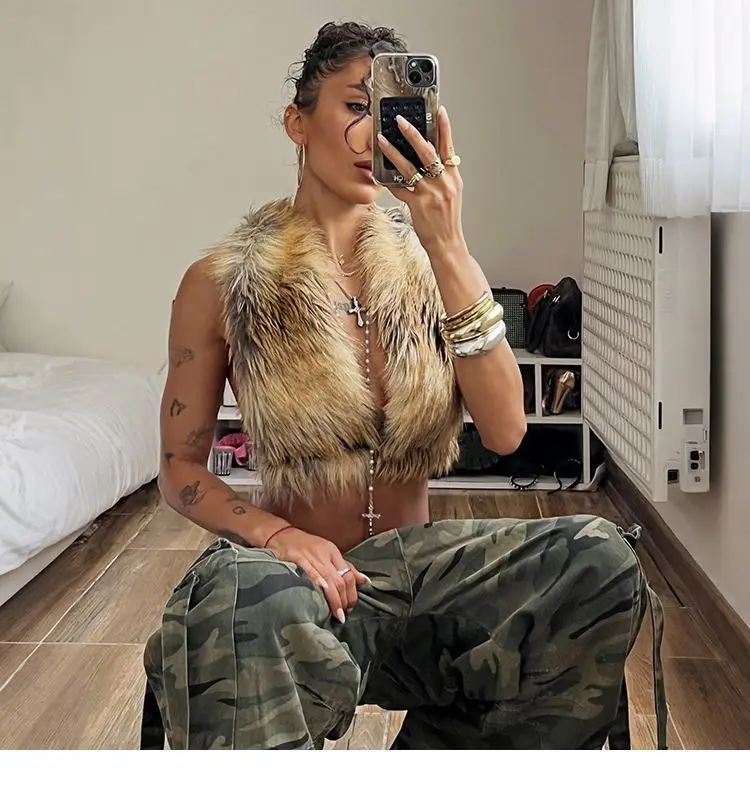 Vests Waistcoats Thin Womens Vest Neck Top Summer Open-Knit Minimalism Youthful Lovely Cute Sleeveless Officewear Breathable New