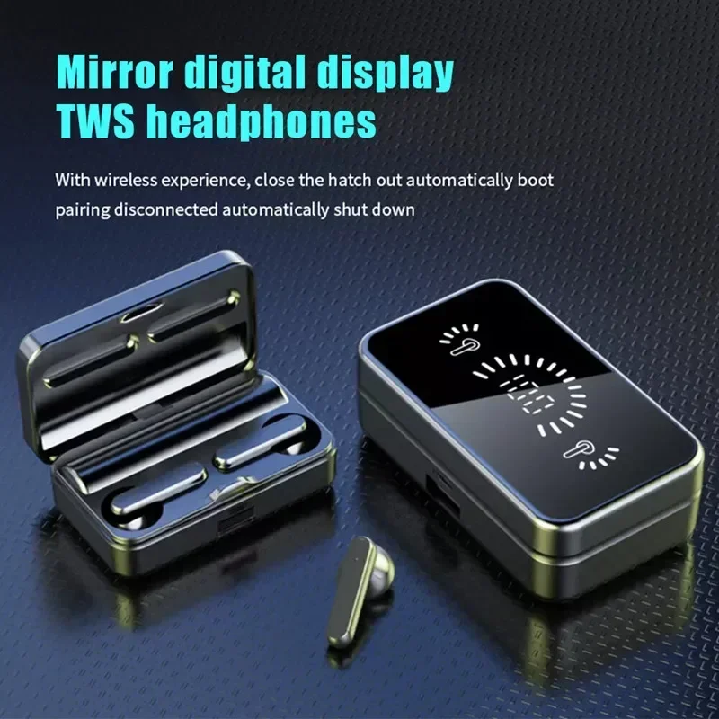 Auricolari S20 TWS compatibili con Bluetooth Cuffie sportive stereo Cuffie wireless impermeabili Ricarica 3500mAh