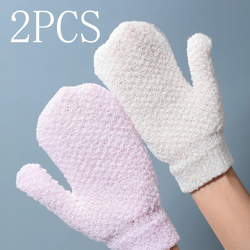 

2 шт., набор отшелушивающих перчаток для ванны, варежка для душа для спа скрабом для тела, губка-массажер, полотенце для удаления омертвевшей кожи, инструменты для ванной комнаты