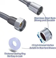 New 1.5/2/3/5M Spring Flexible Retractable Hose For Shower Head Toilet Bidet Pipe Plumbing Bathroom Spiral Flexible Shower Hose 2