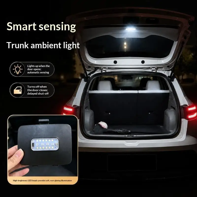 【CMO】Car Trunk LED Light Automatic Sensor Tailgate Lamp No Wiring No Drilling Interior Lighting For Vehicle Trunk Decoration