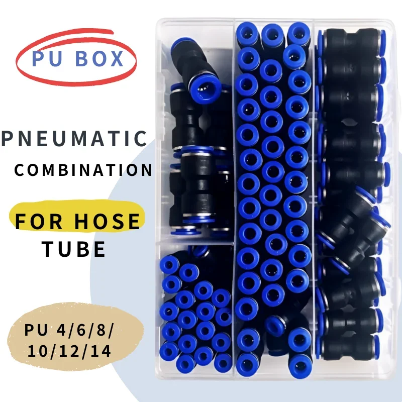 

Boxed Pneumatic Fitting Straight Push Plastic Connector 4/6/8/10/12mm Trachea Connector PU Air Hose Tube PU4 PU6 PU8 PU10 PU12