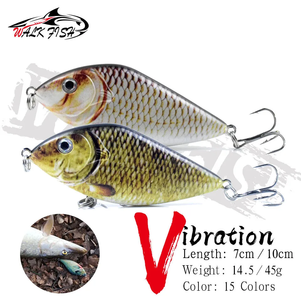 WALK FISH 14.5/45G Slow Sinking Jerkbait Fishing Lure Slider Swim Action Hard Body Jerk Bait for Pike Musky Fishing Fishing