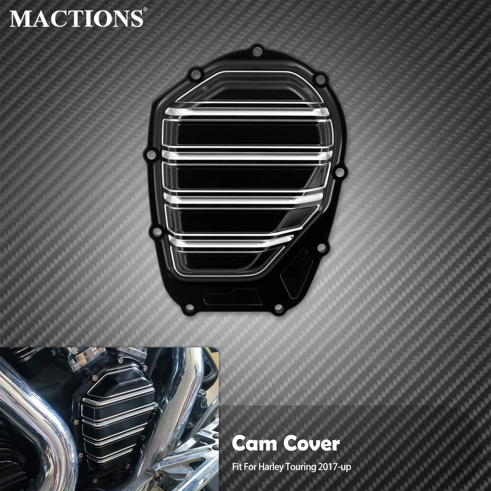 Motorcycle Cam Cover Engine Timing Cover For Harley M8 Touring Electra Street Road Glide FLHR FLHT FLHRC Ultra FLHTK 2017-2023