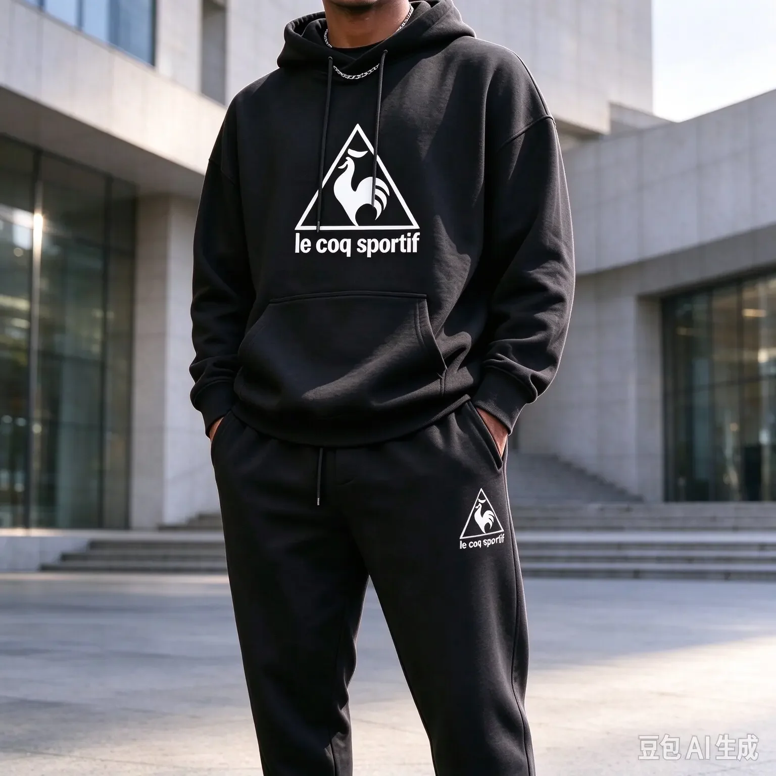 2026 Men'S Hoodie & Sweatpants Set - Casual Gray Loungewear with Pockets Drawstring Hood and Ribbed Waistband -Season Comfort
