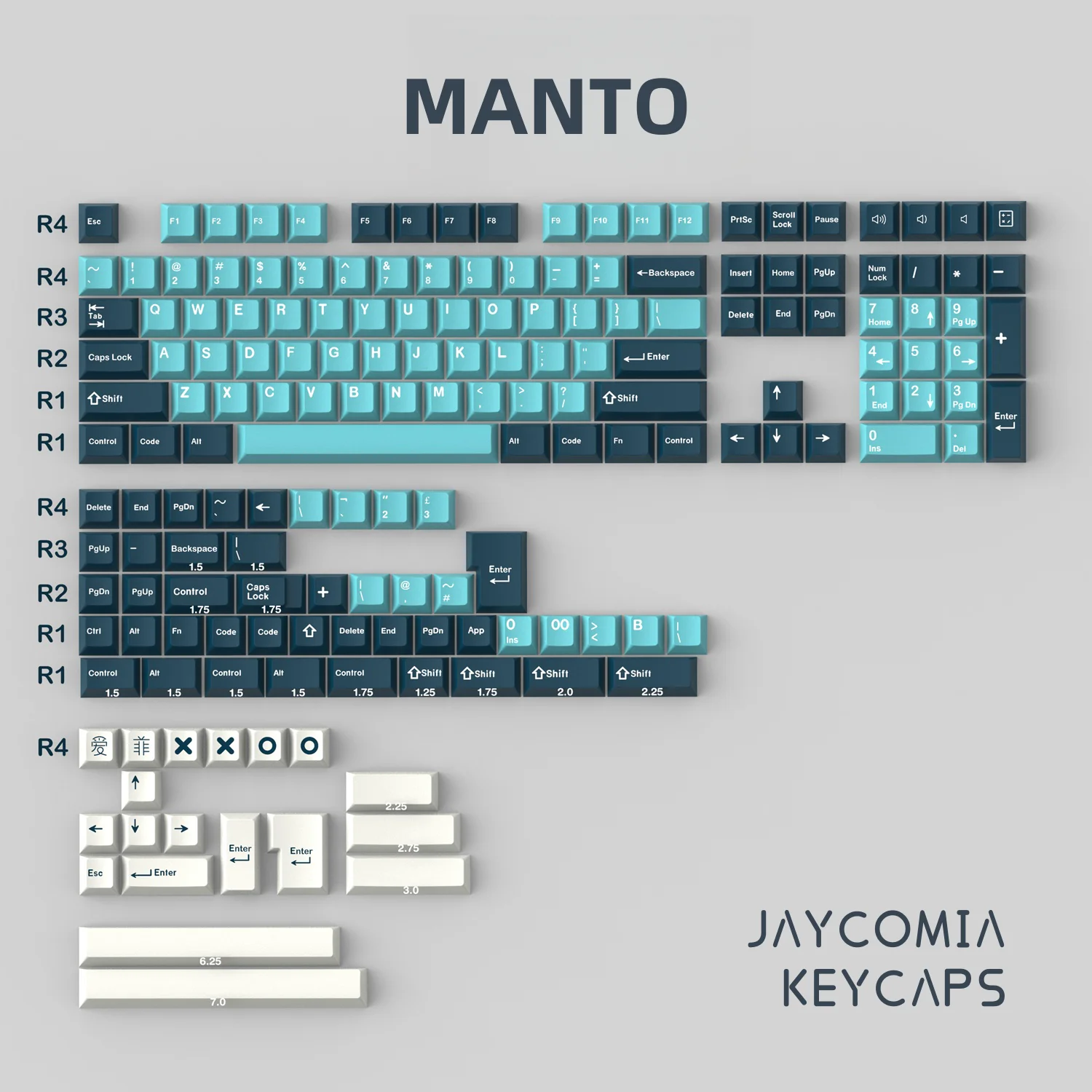 GMK Manto Cherry Keycaps 170 Keys Big Set 7u Alice Space Bar ISO Layout Key Caps For Mechnical Gaming Keyboard Wooting GMK75