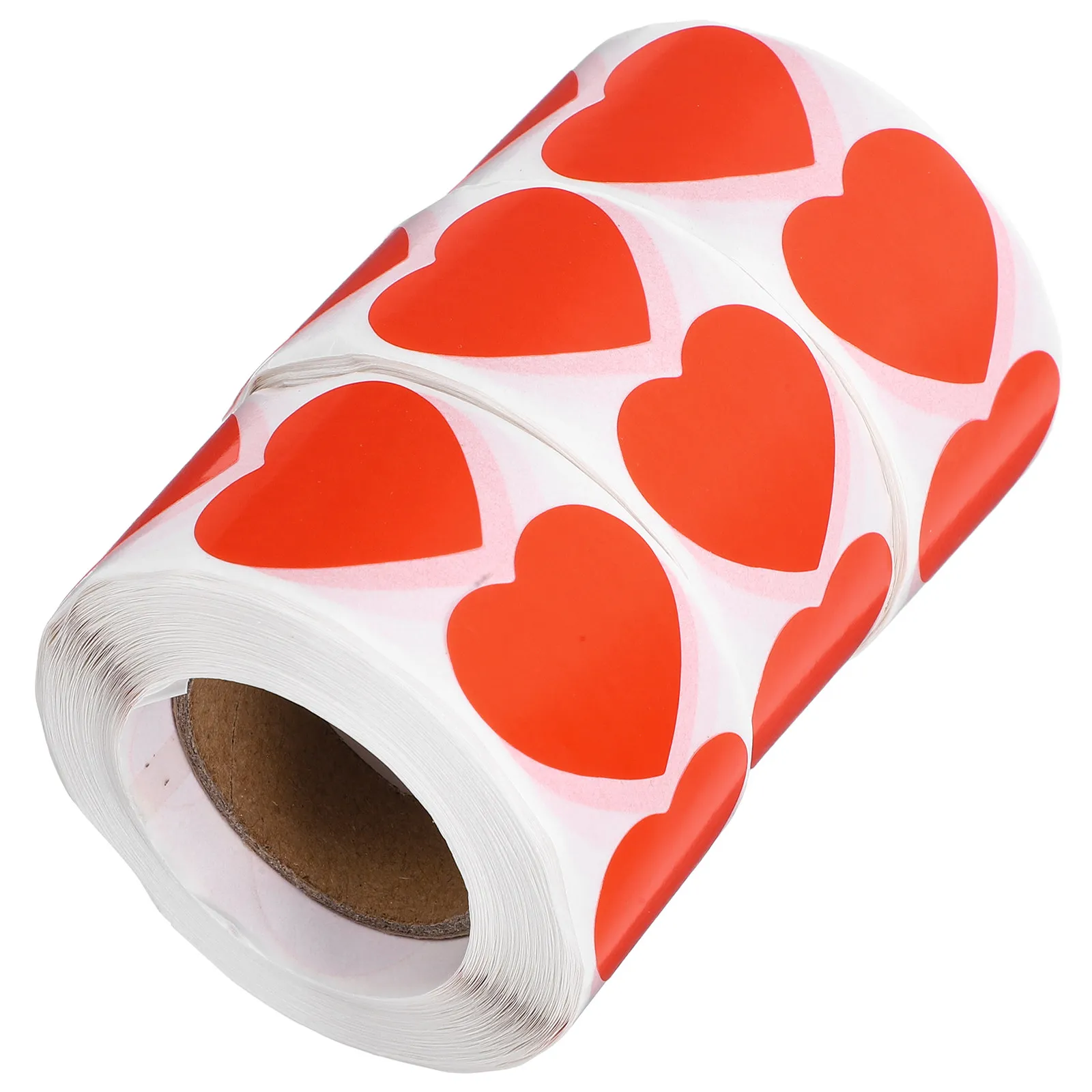 3 Rolls Red Valentine Heart Stickers Heart Shape Labels for Envelopes Crafting Scrapbooking Party Favor Decoration view 3