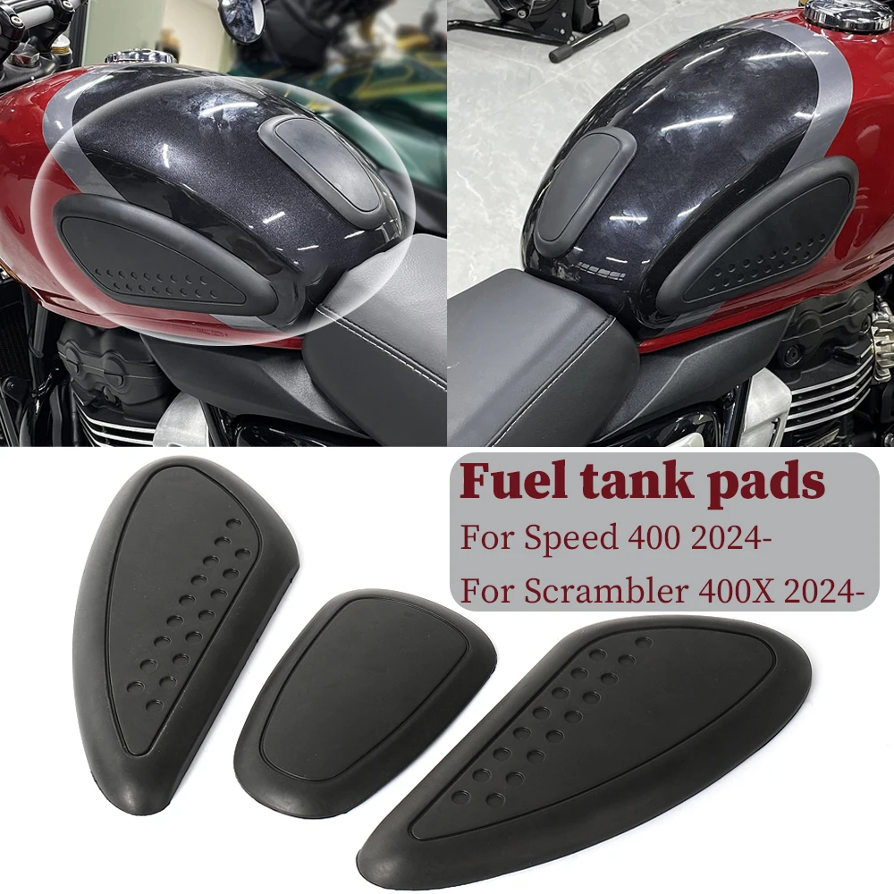 

Motorcycle Accessories NEW Non-slip Side Fuel Tank Pads Waterproof Pad Rubber Sticker For Scrambler 400X For Speed 400 2024 2025