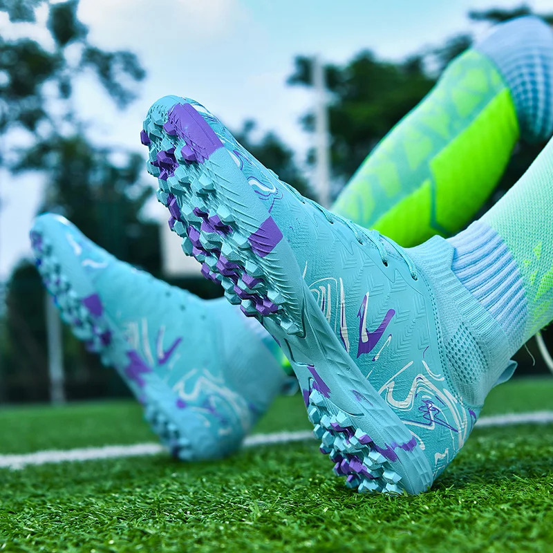Neue Herren-Fußballschuhe für Rasen, Ultraleichte Sport-Indoor-FG-Turf-Futsal-Erwachsenen-Fußballstiefel, Rutschfeste Komfortable Stollenschuhe – Detail 30