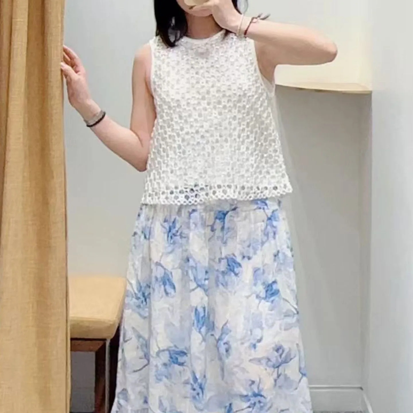 

M Home Summer Faion Новый женский вязаный жилет ort Svel Basic Sle Обычная тонкая вискозная ткань ex