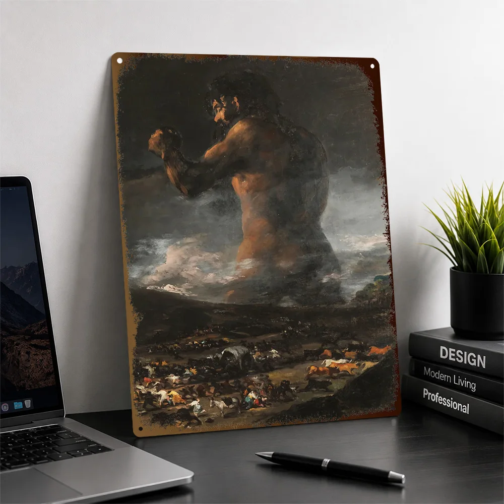 El Coloso Goya Aluminum Poster Personalized Metal Sign Striking Renaissance Tribute Wall Art Perfect For Bedrooms Or Entryways