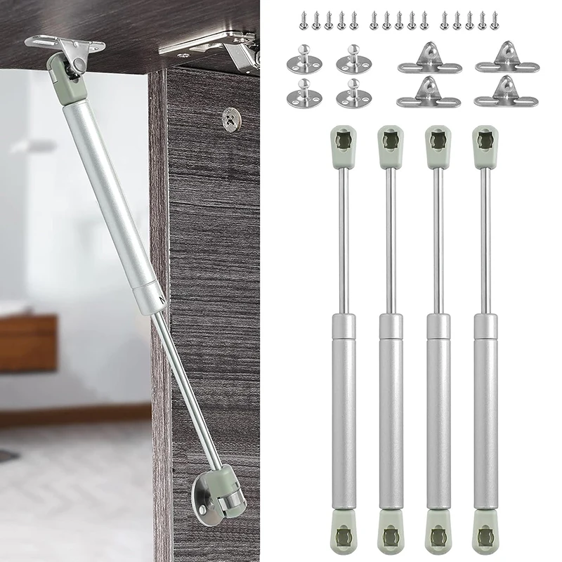 

4 Pack Gas Struts for Heavy Lid,Cabinet Door Gas Spring Hinges,6-15KG Kitchen Cupboard Safety Lift Support Hinge for Toy Box