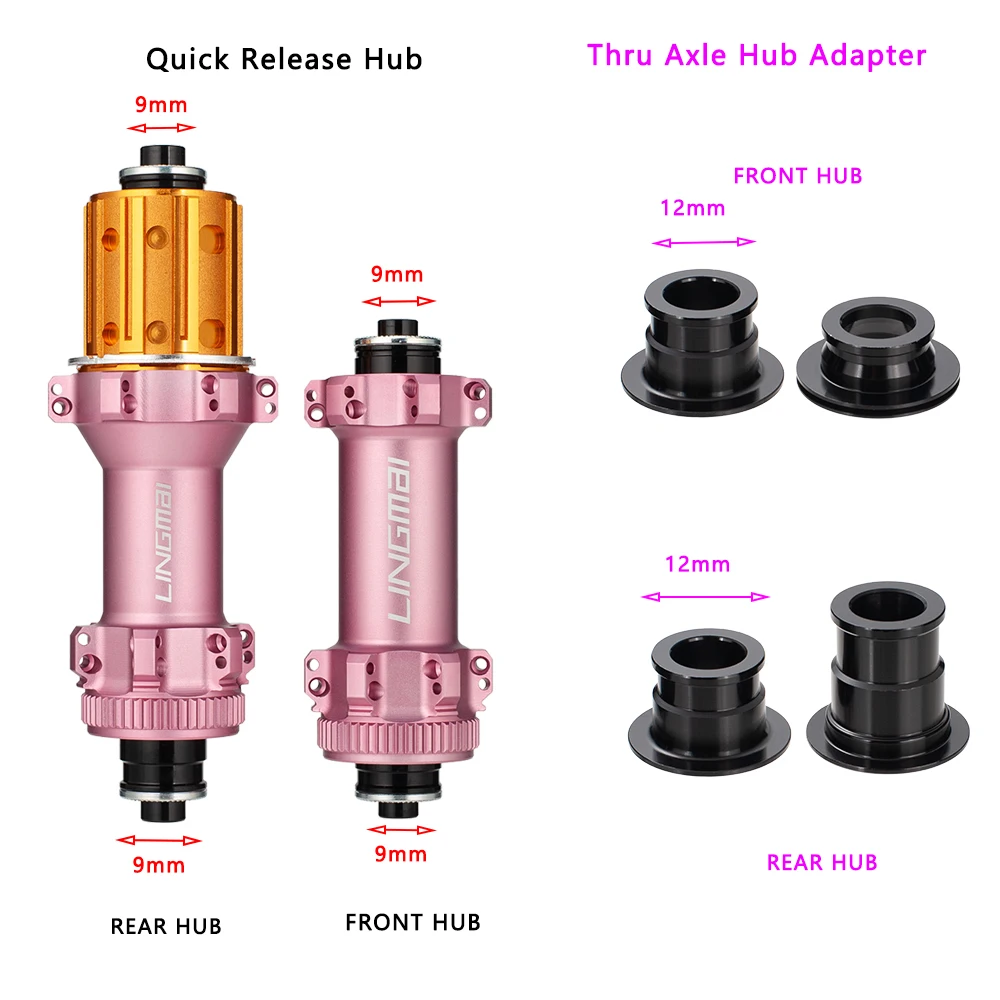 LINGMAI Bicycle Hub Ultra Light Road HUB, Ratchet 54T Bicycle Lock Brake Direct Pull HUB 24 Holes HG