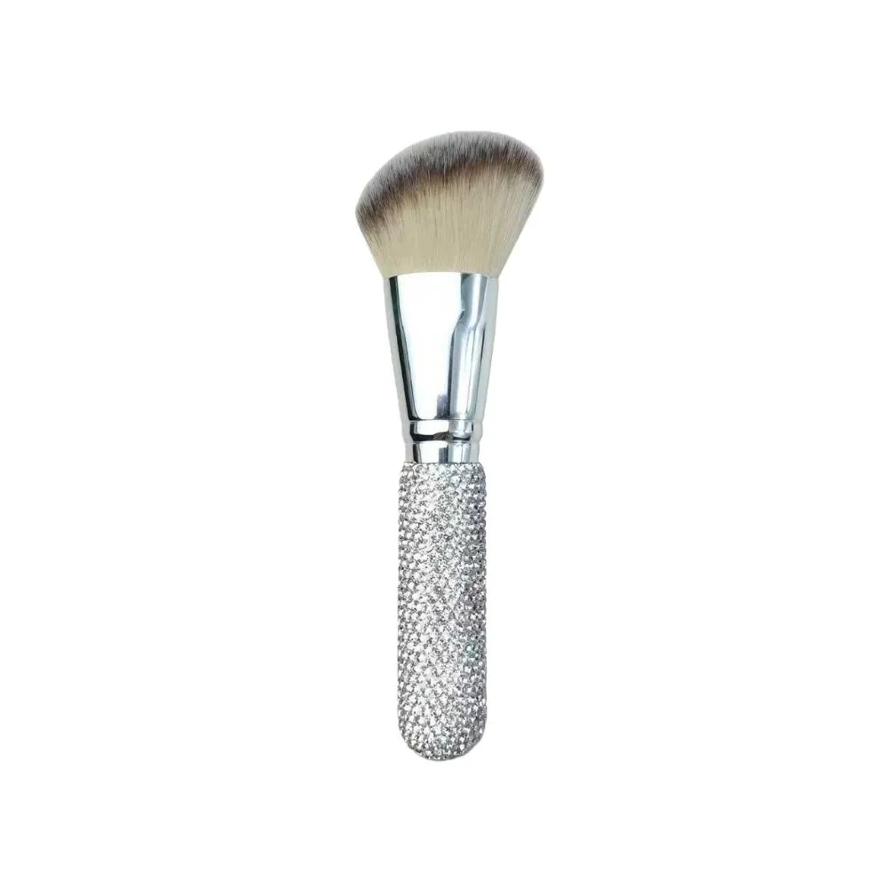 Diamond Embedded Makeup Brushes Soft Bristles Smooth Application Setting Powder Applicator Dazzling Handle
