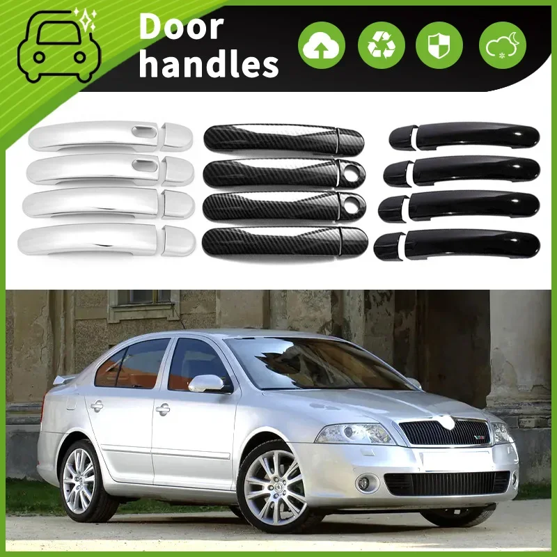 

for Skoda Octavia 2004-2012 car Stickers Decoration Chrome Door Handle Cover Refit Car Accessories