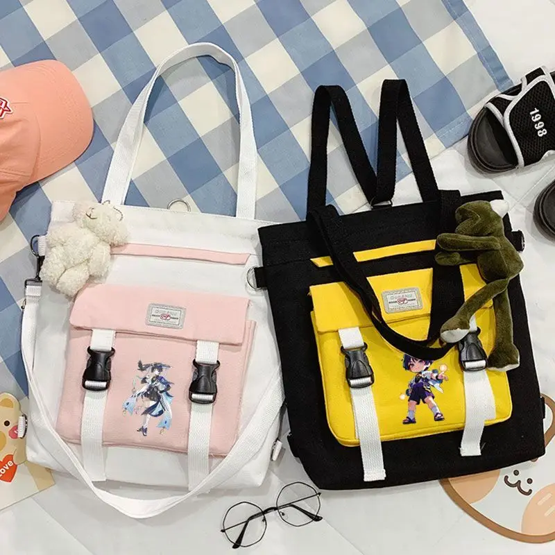 

Genshin Impact Collaboration Scaramouche Single Shoulder New Cute Unisex Campus Crossbody Bag School Versatile Double-Shoulder