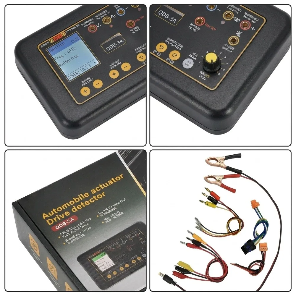 QDB 3A Ignition Coil Tester for Automotive Idle Control Valve Testing 2.5A Max Output Current Multifunction Tool