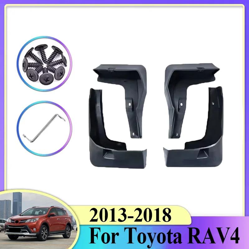 

4PCS Car Mud Flaps For Toyota RAV4 RAV 4 XA40 2013-2018 Anti-splash Front Rear Fender Wheel Cover Guard Mudguard Splash Guard
