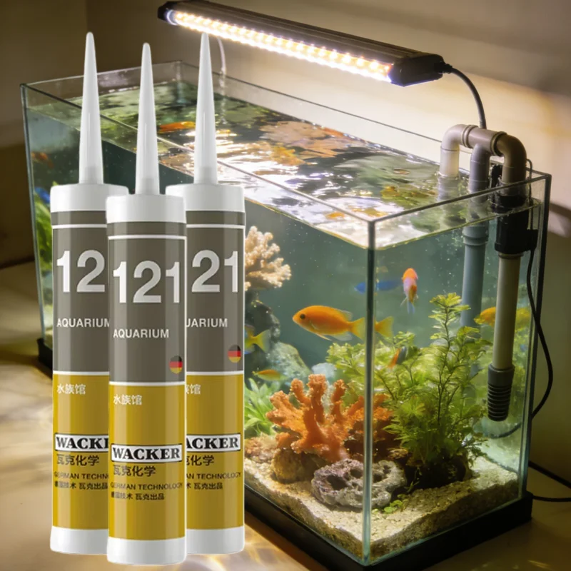 Wacker 121 Aquarium Silicone Sealant, Professional Acetic Cure