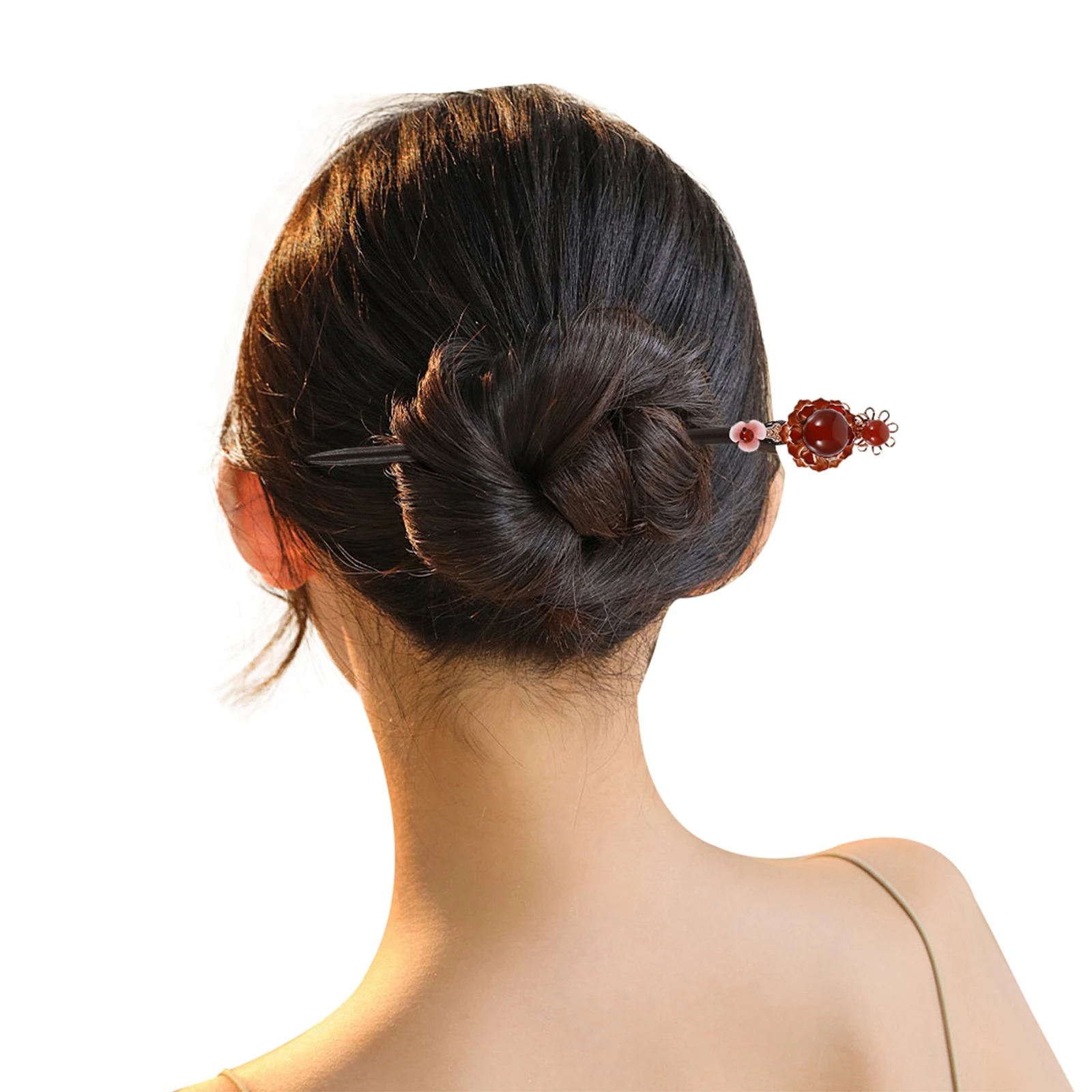 

Retro Hairpin Fork Wooden Girls Classic Hair Clasp Chinese Costume Stick Vintage Design Elegant Headdress Photography