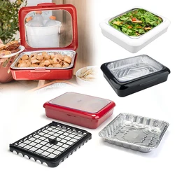 Plastic Foil Pan Carrier Stackable Portable Foil Pans Holder For Home Travel