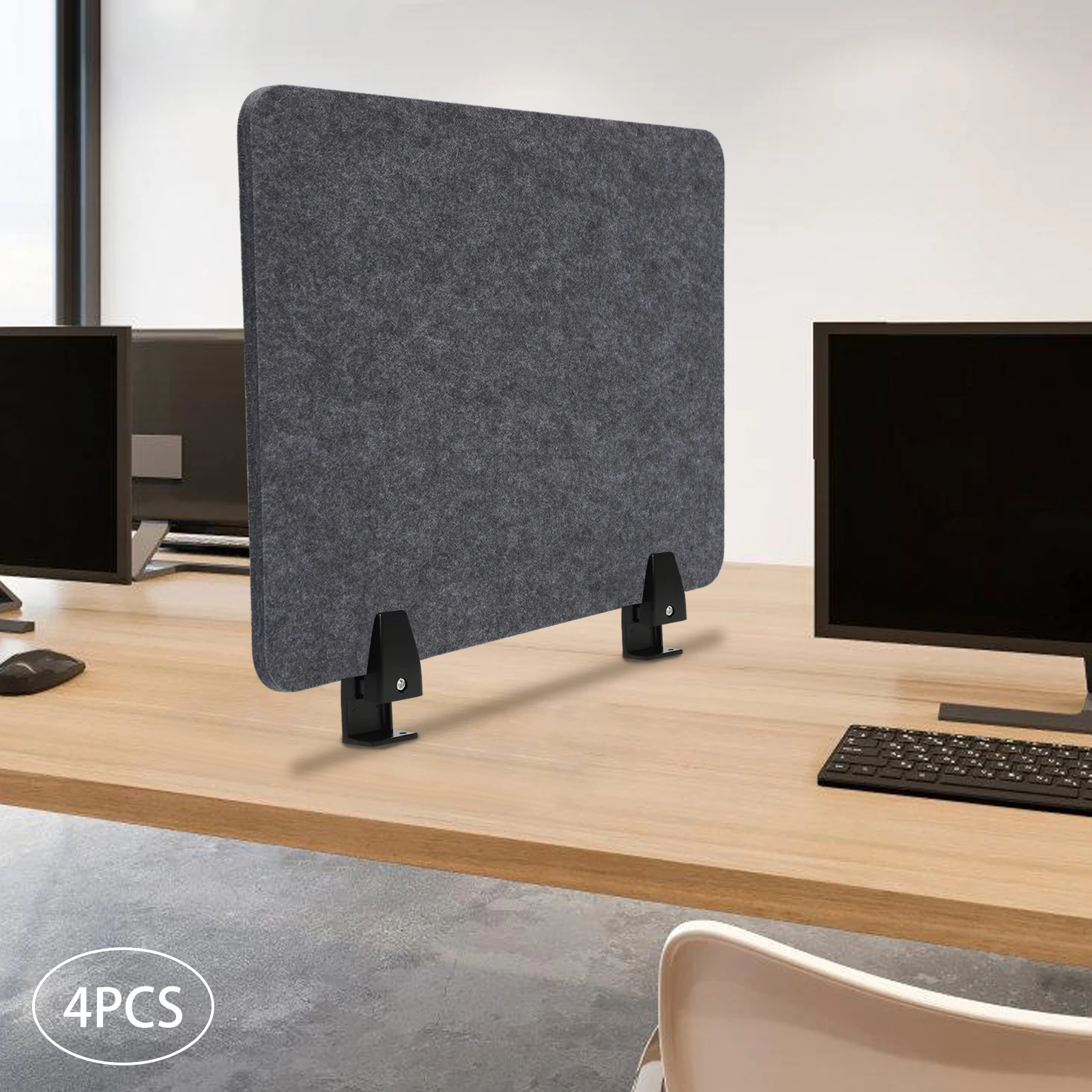 

Desktop Privacy Panel Polyester Desk Divider Mounted Privacy Panel to Reduce Noise Anthracite Gray 20.9*16in*4
